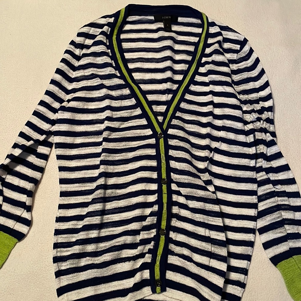 Small Jcrew striped cardigan